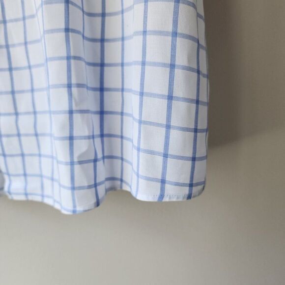 Hugo Boss Men's "Sharp" Fit Plaid Button Down Dress Shirt Size 17.5 34/35 - Picture 4 of 11